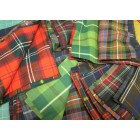 Tartan Remnants Bundles - 1KG of tartan fabric in random sizes